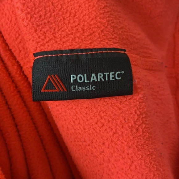 North Face‎ Neon Bright Pink Quarter Zip Pullover Polartec Fleece Jacket Coat - Picture 12 of 13